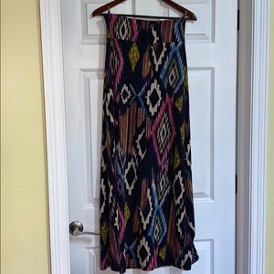 Gratefully Threaded Festival Boho Chic Rayon Long Skirt L